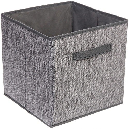 Короб - органайзер складной для хранения вещей "ЭФОЛТ", цвет пыльно - серый, 28*28*28см