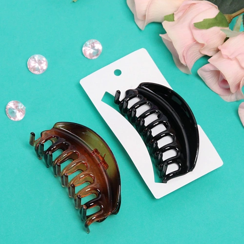 Заколка-краб для волос на блистере Diana Collection - Vera, микс 2 цвета, 9см _8