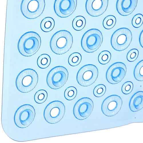 Коврик в ванну 67х37 Кордеса синий_4