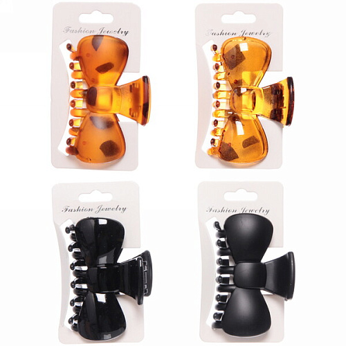 Заколка-краб для волос на блистере Diana Collection - Sia, микс 4 цвета, 7,5см _8