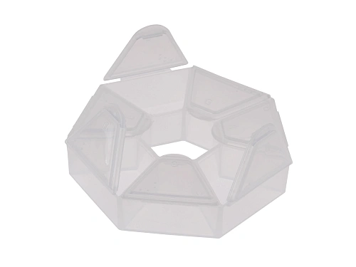 Контейнер для мелочей "ЭКСПЕРТХАУС", прозрачный, 9.1*9.1*2.1см