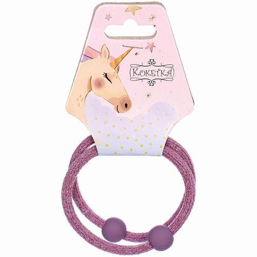 Резинки для волос 2шт МАРУ, шарики, микс 5 цветов, d-5,5см (подвес Единорог)_3