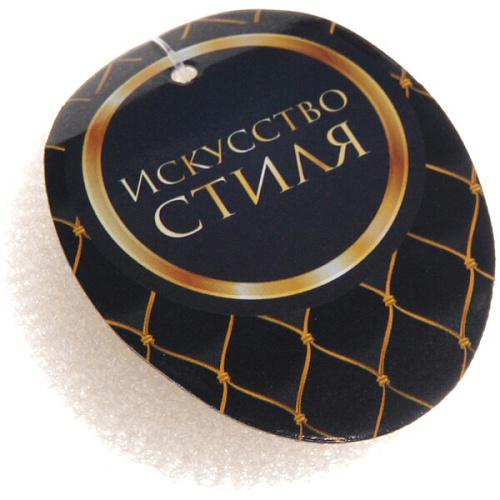 Заколка валик для создания пучка d-5,5см, цвет белый (лейбл Кокетка)_7