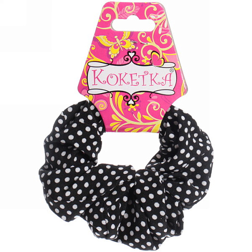 Резинка для волос Collection School, принт горошек, микс 6 цветов, d-9см_10