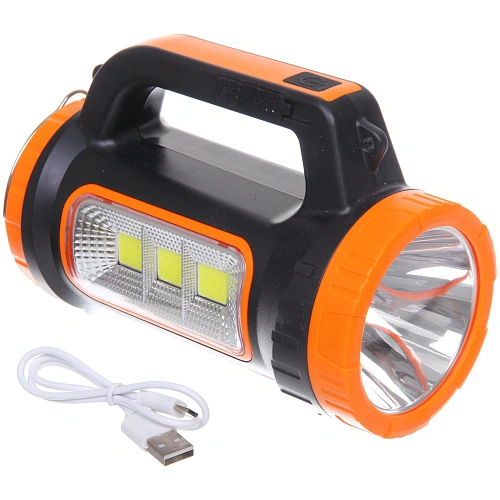 Фонарь ручной 5 режимов 1LED+COB, аккумуляторная батарея 1500mAh USB MH818C_3