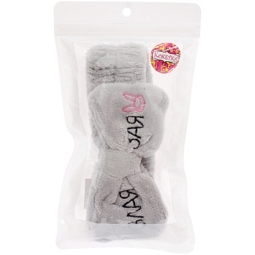 Повязка на голову New collection Vostok - Злая Зая, цвет розовый, серый, голубой и сиреневый, 206см ( упаковка белый ZIP пакет )_5