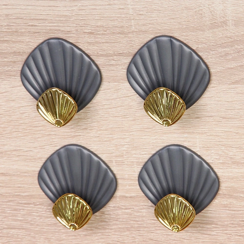 Крючки в наборе 4шт пластиковые на липкой основе ЭДАЛЕН, цвет серый агат, нагрузка 2кг6см_3