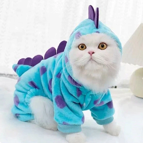 Комбинезон зимний для мелких и средних пород собак DOG DINO, цвет голубой, размер XL_8