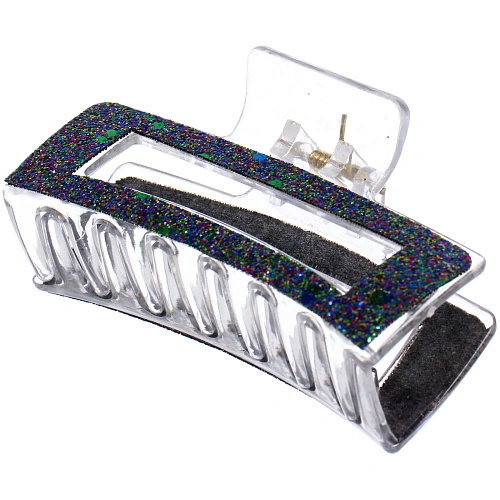 Заколка - краб для волос на блистере MASKOTTA, шесть цветов в ассортименте, 9см  _12