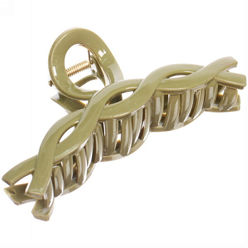 Заколка-краб для волос  на блистере Magic Gloss, косичка, микс 6 цветов, 11см (Кокетка)_9