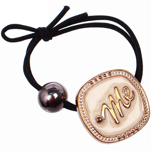 Резинка для волос 1шт Кокетка - Aks Bambina, ME, микс 2 цвета, d-5см_10