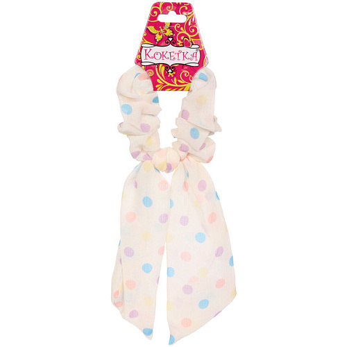 Резинка для волос La Belle, горошек, микс 6 цветов, 813см (подвес Кокетка)_6