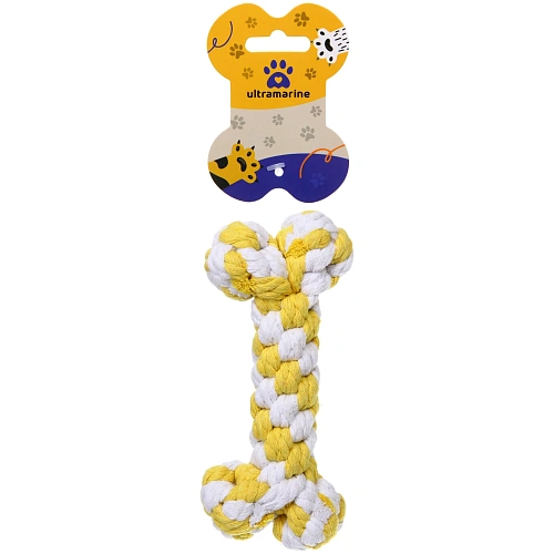 Игрушка - когтеточка для кошек и собак "Косточка", цвет желтый