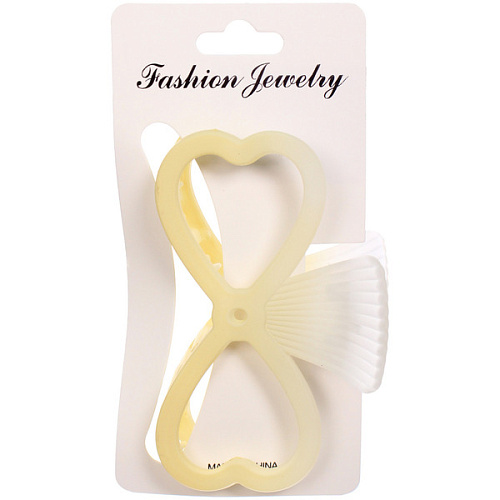 Заколка-краб для волос Мон Ляруш, бантик, микс 6 цветов, 9,5см (Блистер)_10