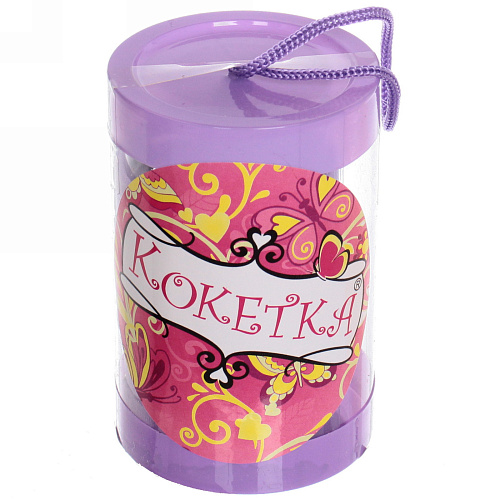 Резинки для волос в тубе 9шт Кокетка - Классика, однотонные, цвет сиреневый, d-5 см_3