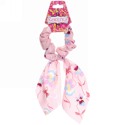 Резинка для волос Harizma - Monica, микс 5 цветов, d-8см, длина ленты 18см_3