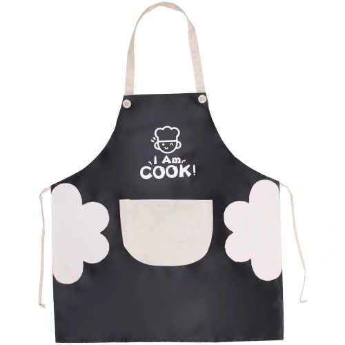 Фартук "MASTER", 66*70 см, цвет черный, с боковыми полотенцами для рук