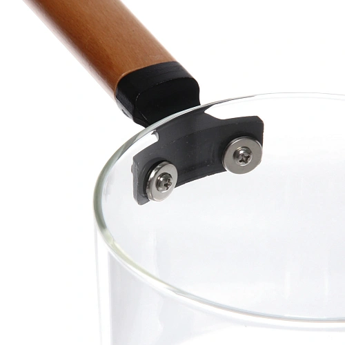 Кастрюля из боросиликатного стекла 1,5л Хай-Тек с деревянной ручкой_13