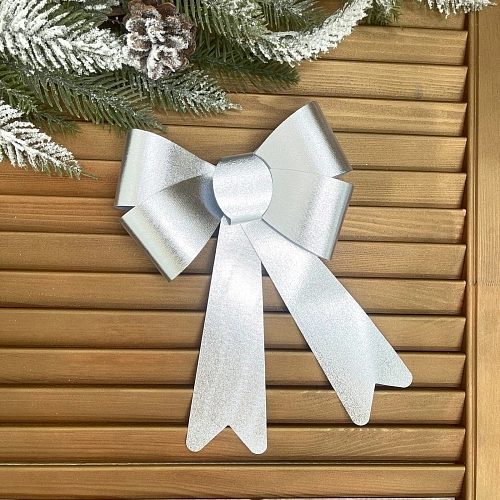 Бант на ёлку "Сказочные блики", Серебро