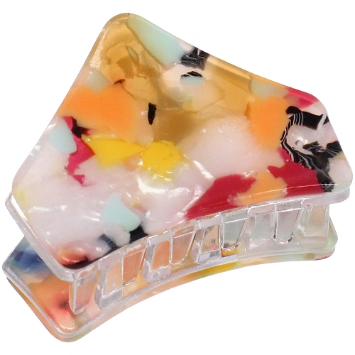 Заколка - краб для волос AKS-EMPIRE, треугольник, цвет микс 6 цветов, 4,53см_11