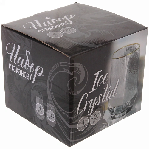 Стакан 400мл ICE CRYSTAL в наборе 4шт, медовый_8