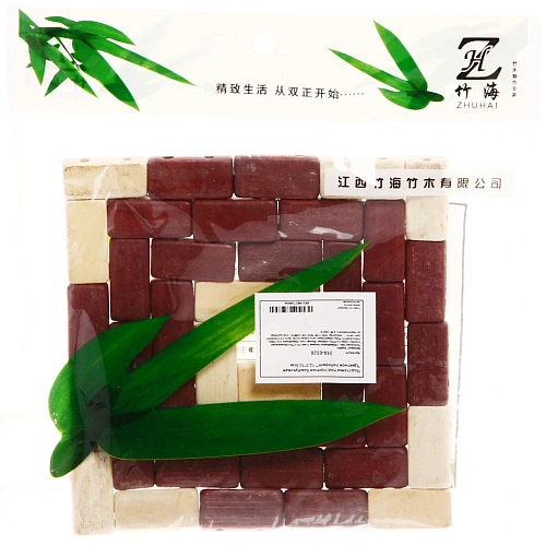 Подставка под горячее бамбуковая Цветной лабиринт 12,512,5см_8