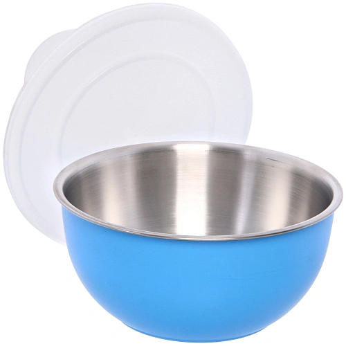 Миска из нержавеющей стали для СВЧ-печи с крышкой 17см_7