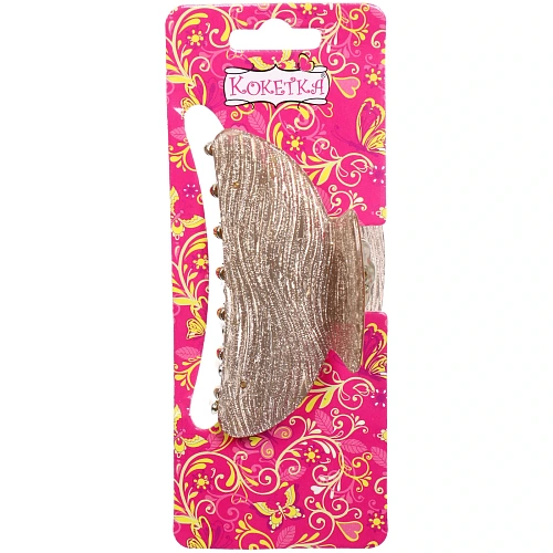 Заколка-краб для волос  ЭЙФОРИЯ, эва, микс 6 цветов, 8см (блистер Кокетка)_11