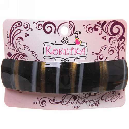 Заколка автомат Calista - Mina, овал, 6 цветов, 92,5см (Кокетка)_5