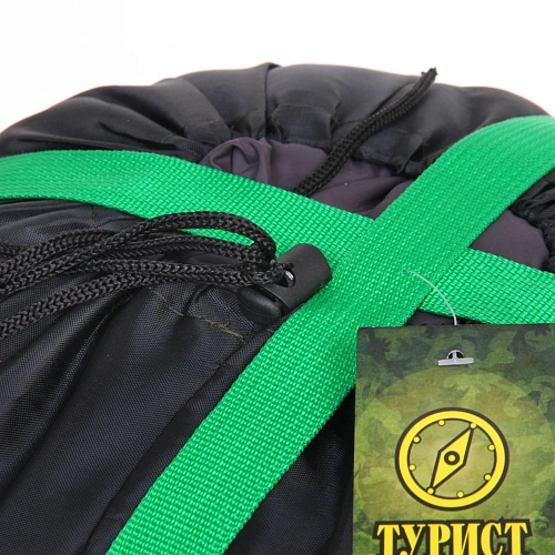 Спальник одеяло с капюшоном 22085см 2000гр серо-зелёный +0С_8