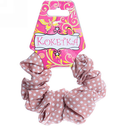 Резинка для волос Collection School, принт горошек, микс 6 цветов, d-9см_7