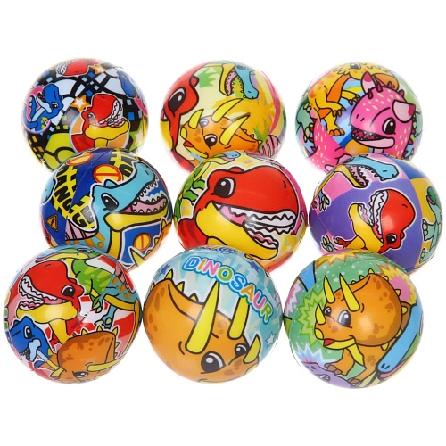 Мяч 6,3 см Юрский период (антистресс) попрыгун, микс СТИКЕР НА ШОУ-БОКС_3