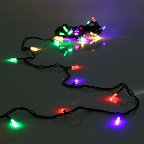 Гирлянда для дома "Кристаллы"  5 м 36 ламп LED черный пров., 8 реж., IP-40, Мультицвет (возможность соединения)