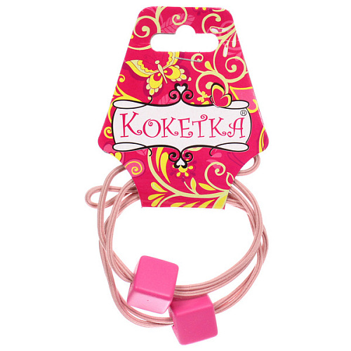 Резинки для волос 2шт Астория, яркие кубики, микс 6 цветов, d-5,5см_3