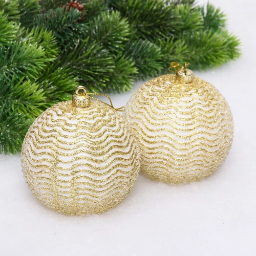 Новогодние шары VERSAILLES "Альтаир" 10 см (набор 2 шт), Золото