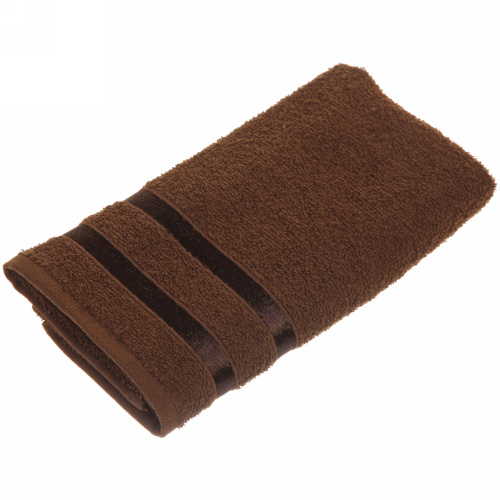 Полотенце махровое 30*60см "LUNA" цвет темно-коричневый 04040 плотность 360гр/м2