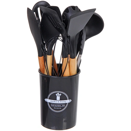 Набор кухонных принадлежностей 12шт Felicità черный_6