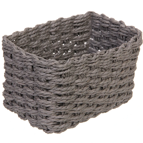 Корзинки интерьерные для хранения 3шт в наборе ПАРНАУ, цвет серый, 161110161110251811,5см (лейбл)_7