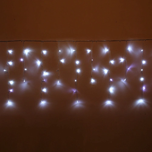 Гирлянда для дома БАХРОМА Мерцание ш3м в3050 см 120 ламп LED, прозрачнпровод, авторежим, IP-20, Белый (возможность соединения)_13