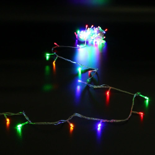 Гирлянда для дома  2,5м 24 лампы LED прозрач.пров.,8 реж, IP-20, Мультицвет