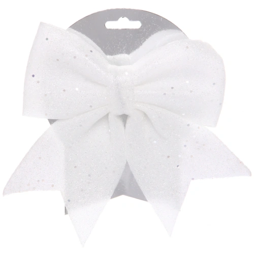 Бант на елку "Нежность" 15*20 см, Белый