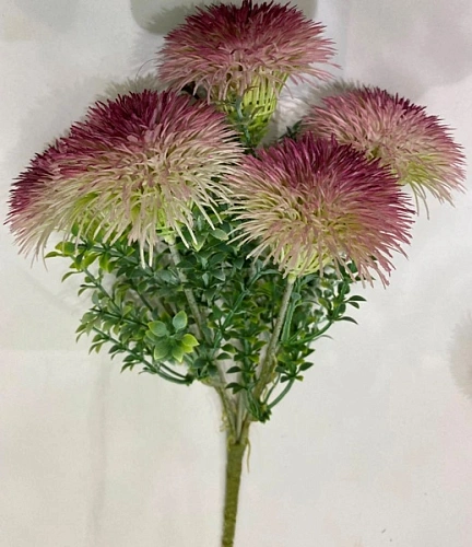 Искусственные цветы "Волшебство лета" 32см Одуванчики 5 цветков лиловые