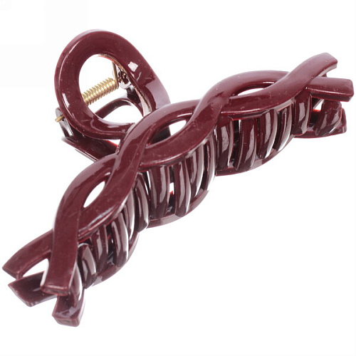 Заколка-краб для волос  на блистере Magic Gloss, косичка, микс 6 цветов, 11см (Кокетка)_7