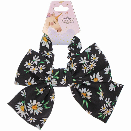 Резинка для волос ПЕРСЕЯ, ромашки, микс 6 цветов, d-8,5см (подвес Кокетка Единорог)_8