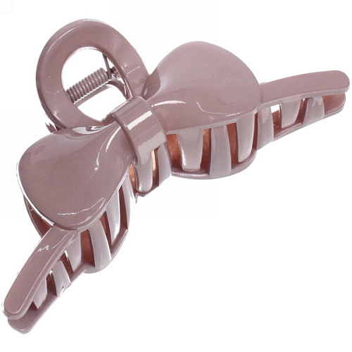 Заколка-краб для волос  на блистере Magic Gloss, бантик, микс 6 цветов, 11см (Кокетка)_13