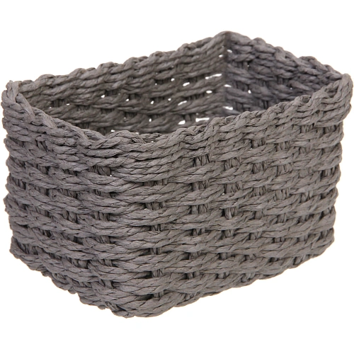 Корзинки интерьерные для хранения 3шт в наборе ПАРНАУ, цвет серый, 161110161110251811,5см (лейбл)_6