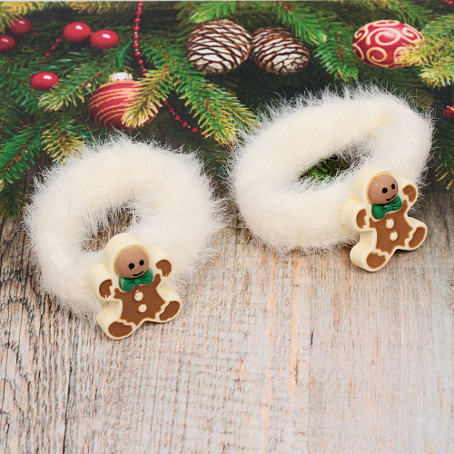 Резинки для волос детские 2шт КАРОЛИНА - Пряник, цвет как на фото, 455см_3