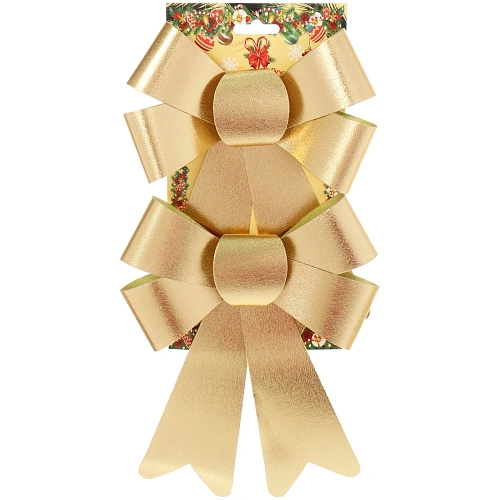 Бант на ёлку Сказочные блики (набор 2 шт), Золото_6