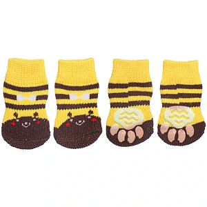 Носочки для животных "LAPUSIK", классические, пчелка, размер m