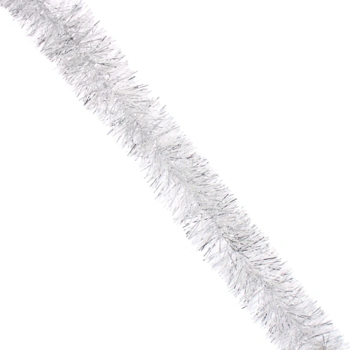 Мишура "Зимняя сказка" 2м, 9 см, Белый/Серебро